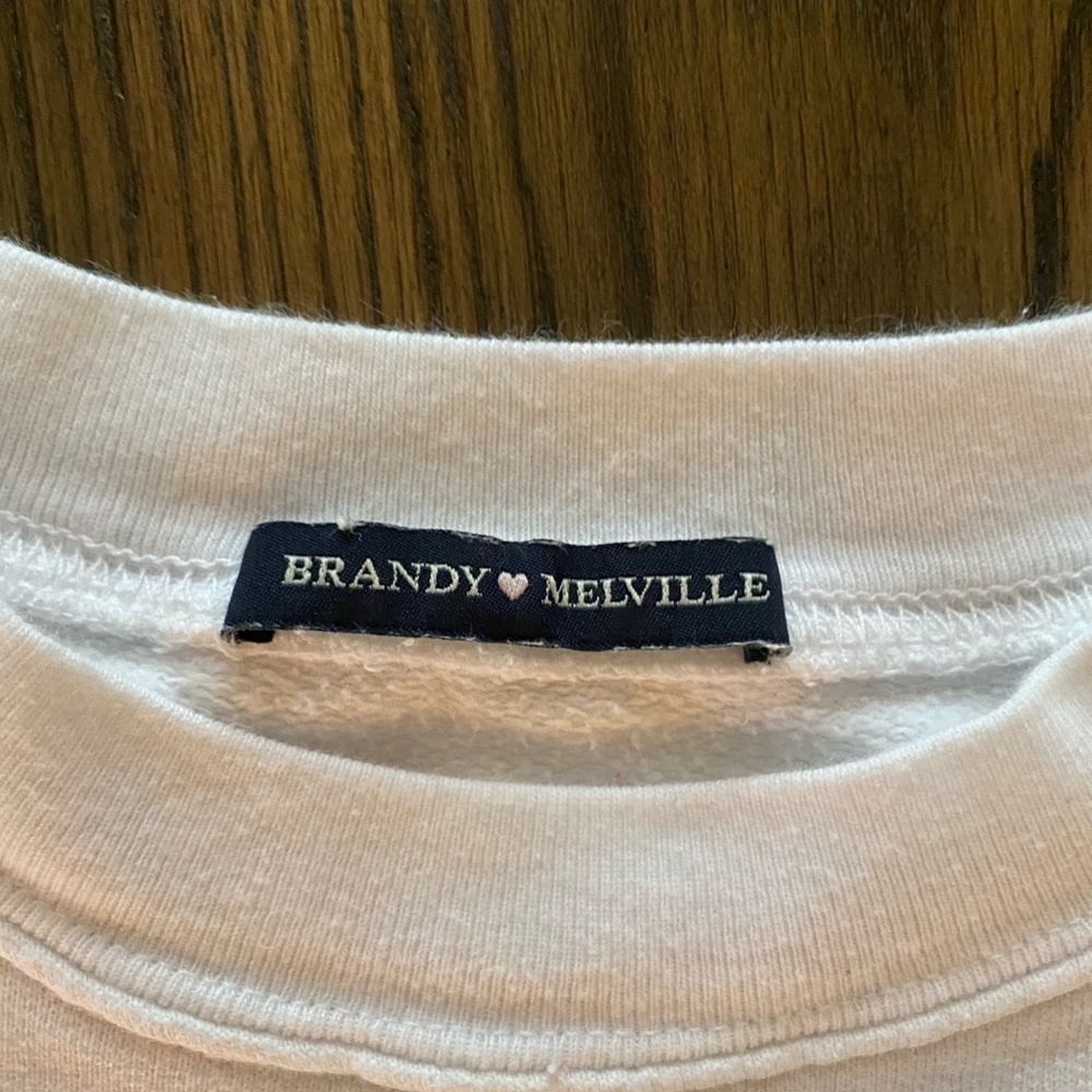 brandy melville white hoodie